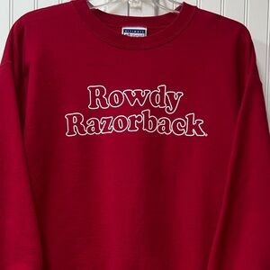 Y2K Arkansas Razorbacks Rowdy Sweatshirt L Vintage Go Hogs